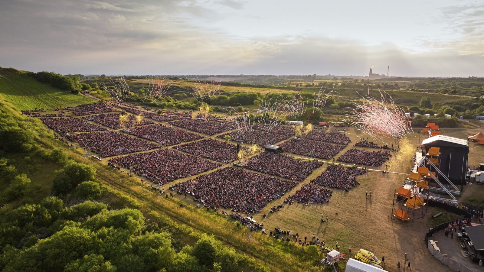 Åbningsbålet på Spejdernes Lejr 2022, hvor 32.000 børn, unge og frivillige var samlet.