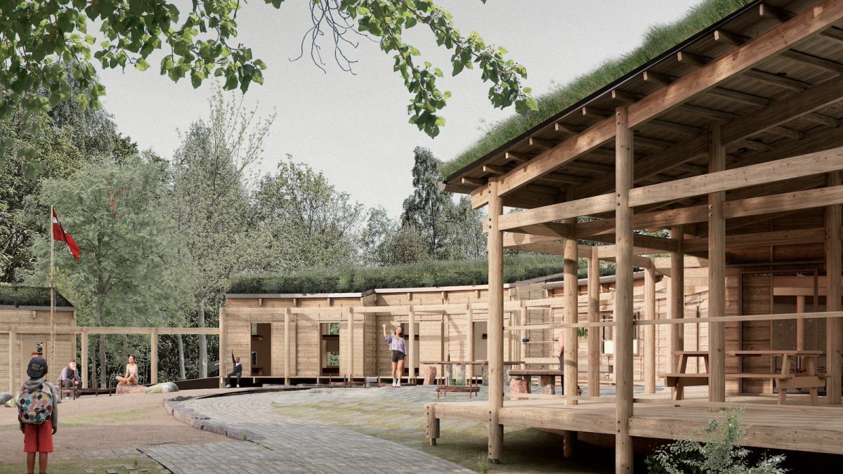 Visualisering_eksteriør_Skoven_ReVærkjpg Illustration af Skoven, ReVærk