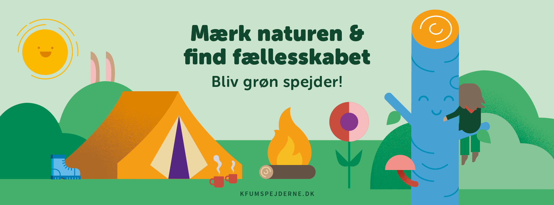 Kom med! Bliv grøn spejder. Facebook-cover